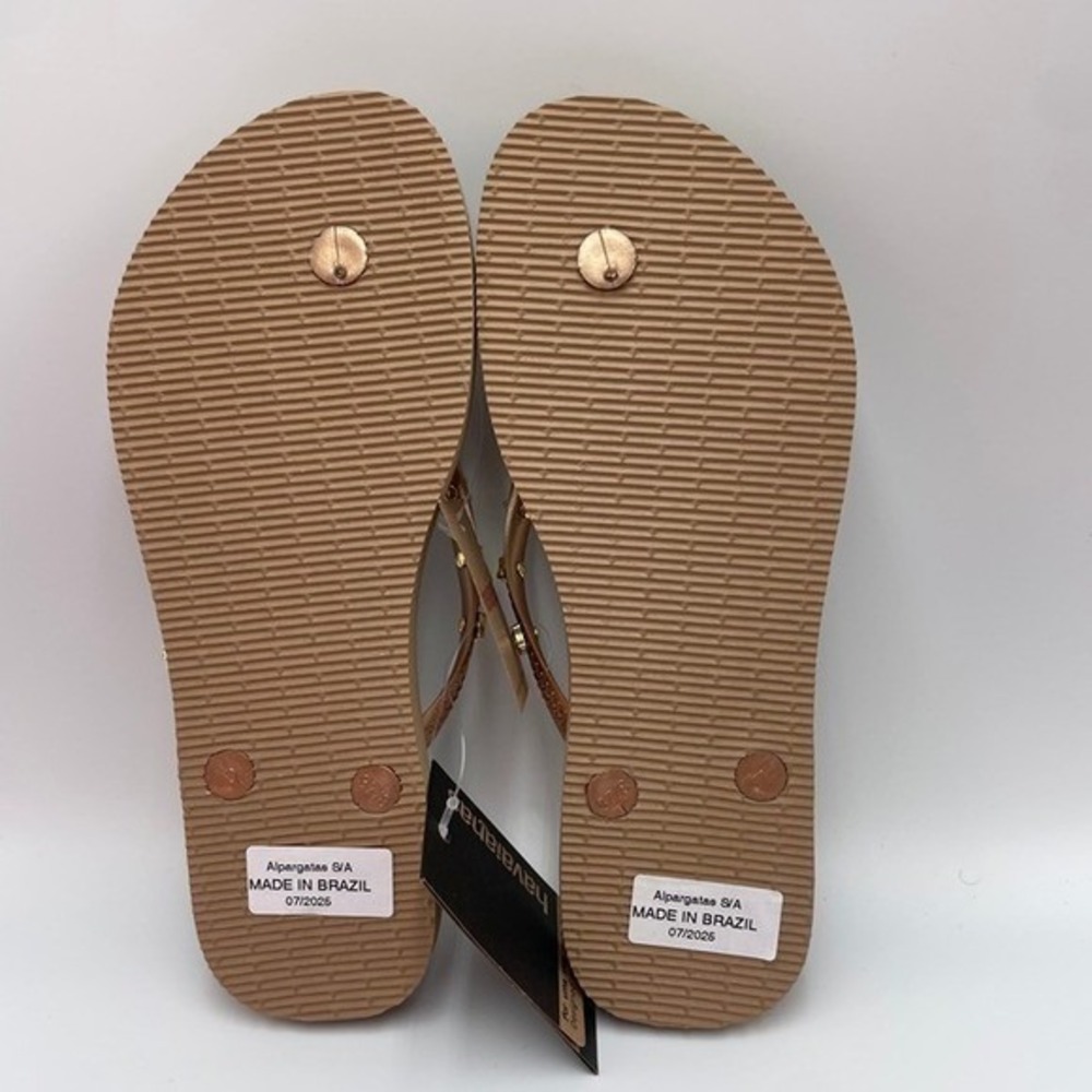 SLLX0050 | W's 7/8 | Swarovski x Havaianas Gilded Starlight flip flops sandals - Picture 7 of 7